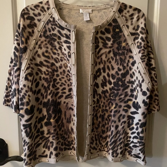 Chico's Sweaters - Chico’s Leopard Sweater Chico’s Size 2 (Large)